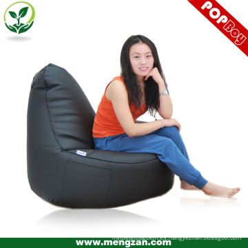 Sofá de beanbag de lujo negro de la PU / silla perezosa del beanbag